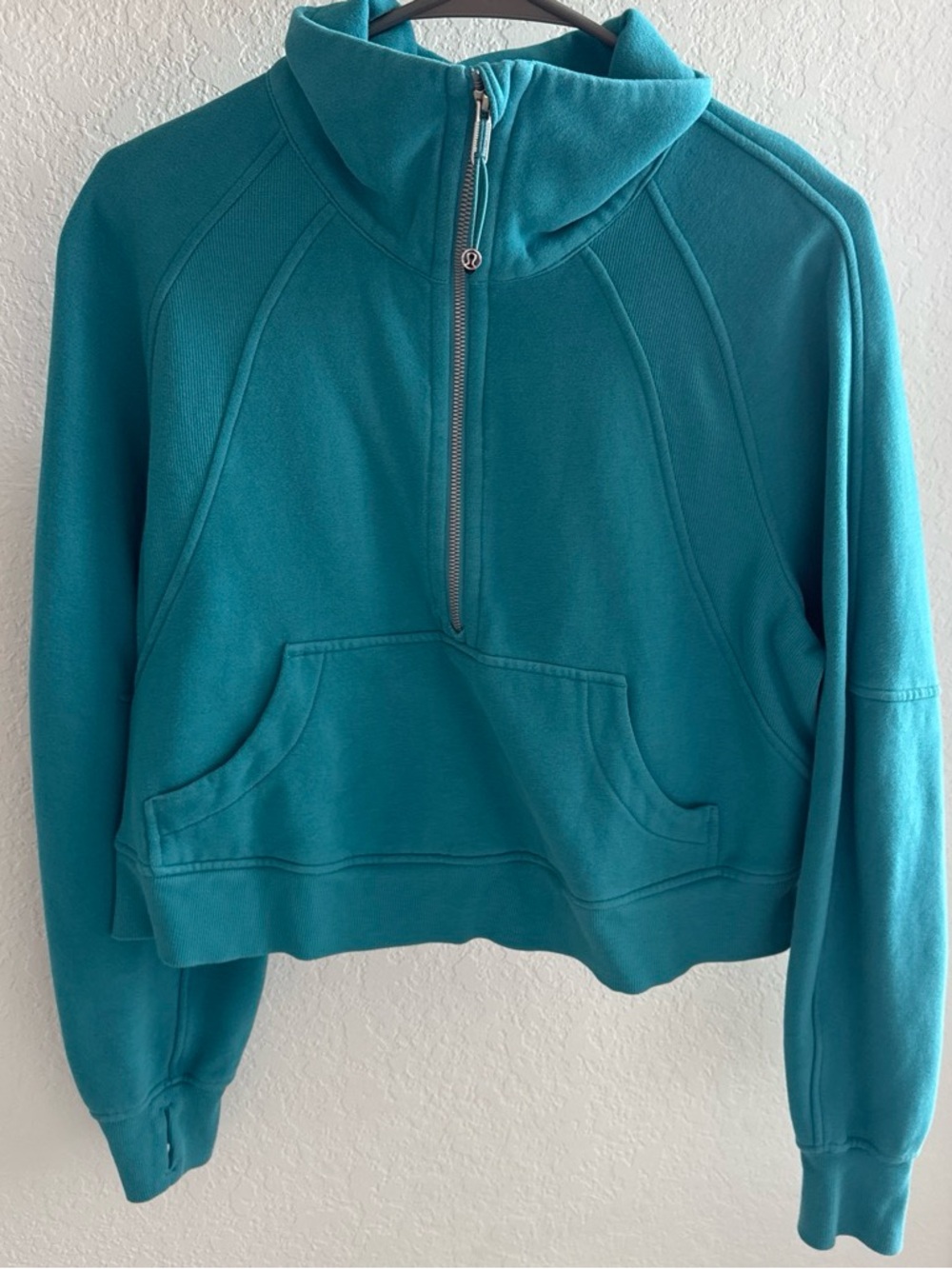 lululemon athletica Teal Half-Zip Pullover Hoodie